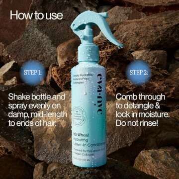 Eva NYC H2-Whoa Hydrating Leave-In Conditioner, Inflused with Hyaluronic Acid and Vegan Collagen, 5.4 fl oz