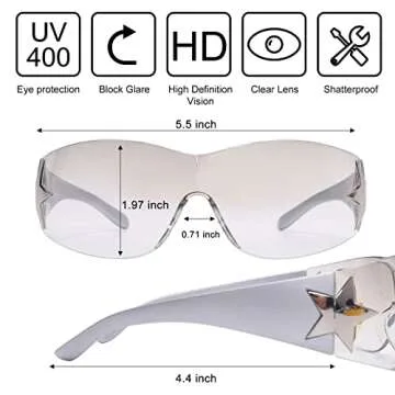 Stylish Rmerom Y2K Sunglasses for Women with UV Protection