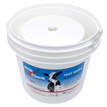 Milk Check Teat Wipes for Cows, Goats, and Sheep