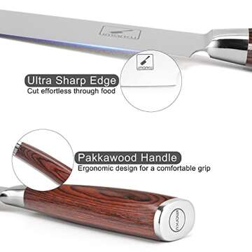 imarku Chef Knife - High Carbon 8 Inch Kitchen Knife