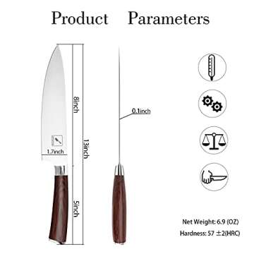 imarku Chef Knife - High Carbon 8 Inch Kitchen Knife