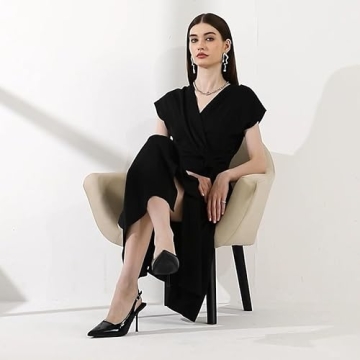 Elegant RIBONGZ Black Slingback Pumps for Women