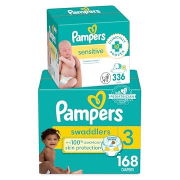 Pampers Swaddlers Size 1 Diapers - Ultra Soft & 198 Count Baby Wipes - Gentle Care from Pampers