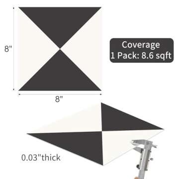 MORCART Peel and Stick Floor Tile - Elegant 8"x8" Vinyl for Home