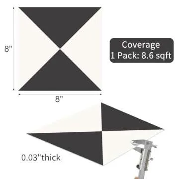 MORCART Peel and Stick Floor Tile - Elegant 8"x8" Vinyl for Home