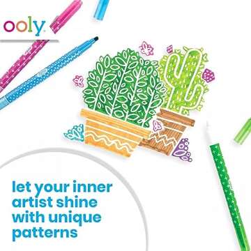 Ooly Make No Mistake Erasable Markers & Standing Sketchbook, Mess Free Marker Pack You Can Erase, Drawing and Coloring Pens for Kids, Colorful School Supplies, Set of 12 & Sketchbook Bundle