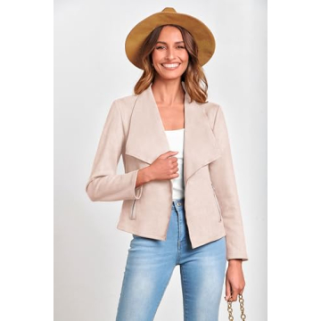 Stylish PRETTYGARDEN Women's Faux Suede Jacket for All Seasons