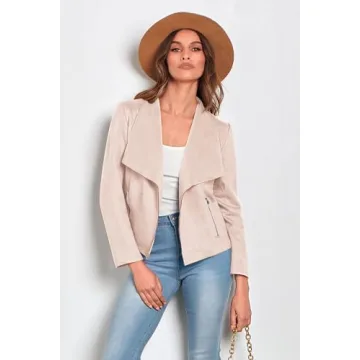 Stylish PRETTYGARDEN Women's Faux Suede Jacket for All Seasons