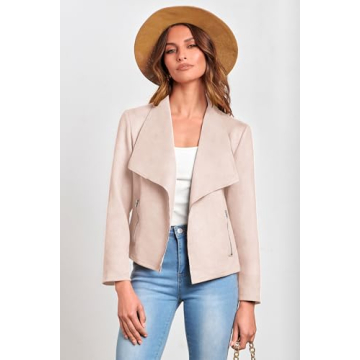 Stylish PRETTYGARDEN Women's Faux Suede Jacket for All Seasons