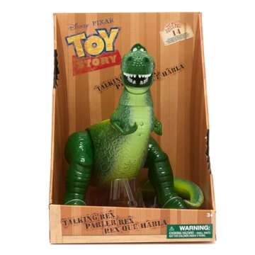Disney Store Official Rex Interactive Talking Action Figure from Toy Story, Features Sounds and Phra...