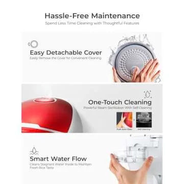 CUCKOO Micom Rice Cooker 6 Cup Uncooked / 12 Cup Cooked, Fuzzy Logic Electric Rice Cooker Small, Sticky Rice Maker with 12 Menu Modes, Nonstick Small Rice Cooker & Steamer, White / Red (CR-0655F)