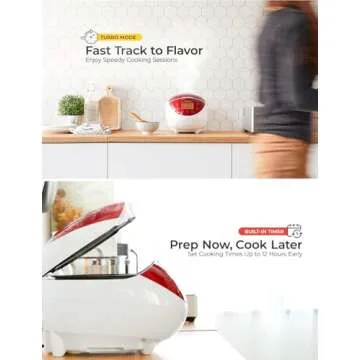 CUCKOO Micom Rice Cooker 6 Cup Uncooked / 12 Cup Cooked, Fuzzy Logic Electric Rice Cooker Small, Sticky Rice Maker with 12 Menu Modes, Nonstick Small Rice Cooker & Steamer, White / Red (CR-0655F)