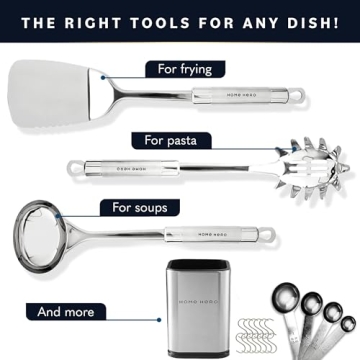 Home Hero 32-Piece Stainless Steel Kitchen Utensils Set