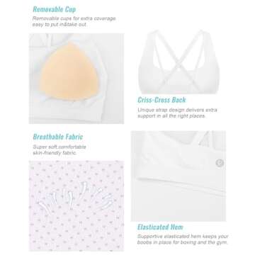 RUNNING GIRL Criss-Cross Sports Bra for Ultimate Comfort