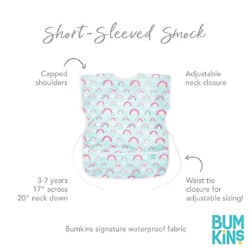 Bumkins Waterproof Smock for Kids 3-7 Years - Easy Clean