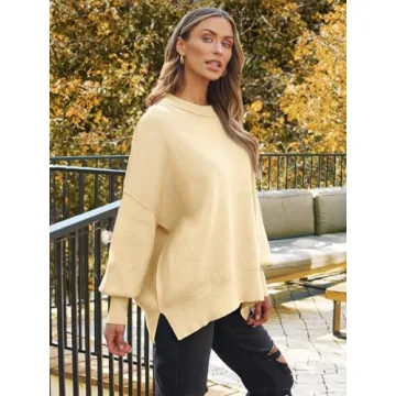 LILLUSORY Oversized Batwing Sweater for Women