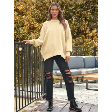 LILLUSORY Oversized Batwing Sweater for Women