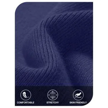 MEROKEETY Women's Winter Off Shoulder Bodycon Sweater Dress Formal Long Sleeve Elegant Cocktail Party Midi Maxi Dresses, Navy, X-Large