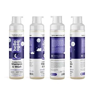 Hello Bello Nighttime Shampoo and Body Wash, Gentle Hypoallergenic Formula for Babies and Kids, Vegan and Cruelty-Free, Sweet Sleep Scented, 10 fl oz
