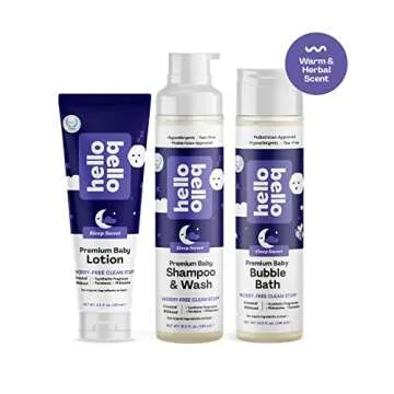 Hello Bello Nighttime Shampoo and Body Wash, Gentle Hypoallergenic Formula for Babies and Kids, Vegan and Cruelty-Free, Sweet Sleep Scented, 10 fl oz