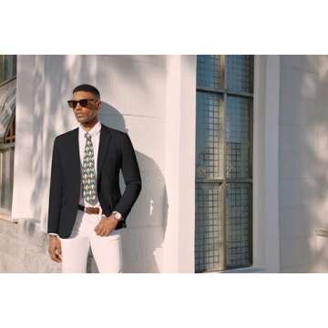 PJ PAUL JONES Men's Lightweight Sport Coat Casual One Button Blazer Breathable Sportcoat