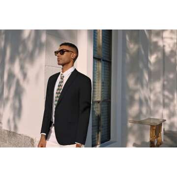 PJ PAUL JONES Men's Lightweight Sport Coat Casual One Button Blazer Breathable Sportcoat