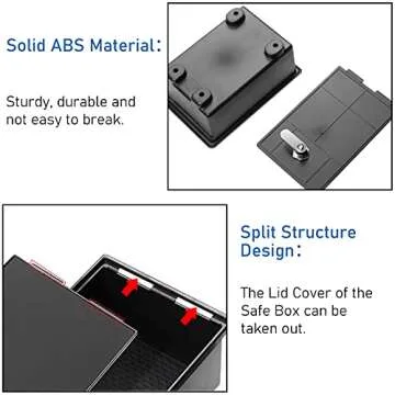 Jaronx Compatible with Toyota RAV4 Console Organizer Safe Box 2024 2023 2022 2021 2020 2019, Center Console Safe Box Security Storage for RAV4 Locking Vault