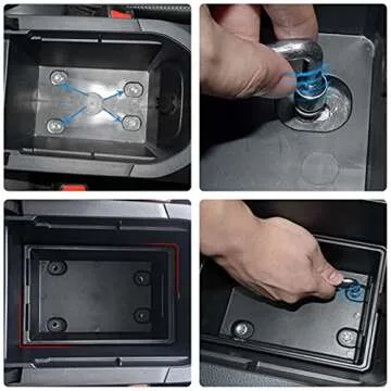 Jaronx Compatible with Toyota RAV4 Console Organizer Safe Box 2024 2023 2022 2021 2020 2019, Center Console Safe Box Security Storage for RAV4 Locking Vault