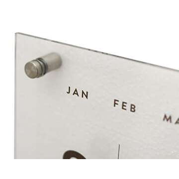 Parisloft Large Reusable Acrylic Wall Calendar, Clear Acrylic Monthly Wall Mounted Calendar, Month Planner for Home, Office, School, Task Organizer, 36 x 24 Inches