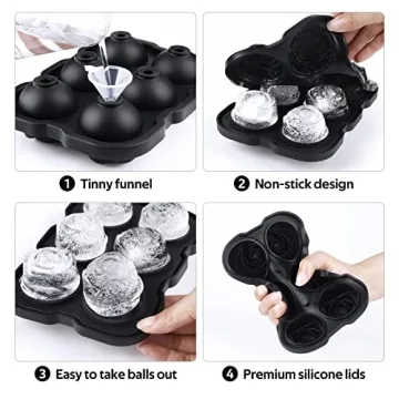 Mikiwon Rose Ice Cube Molds for Beautiful Drinks