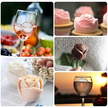 Mikiwon Rose Ice Cube Molds for Beautiful Drinks