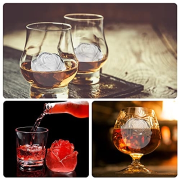 Mikiwon Rose Ice Cube Molds for Beautiful Drinks