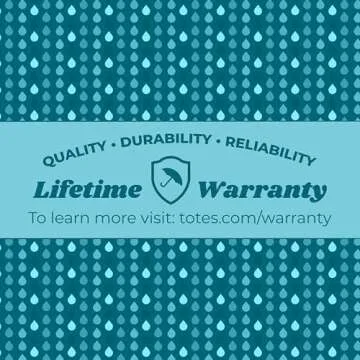 totes Large Eco Auto-Open 24 Rib Stick Umbrella with a Classic J Hook Curved Handle, Black & White