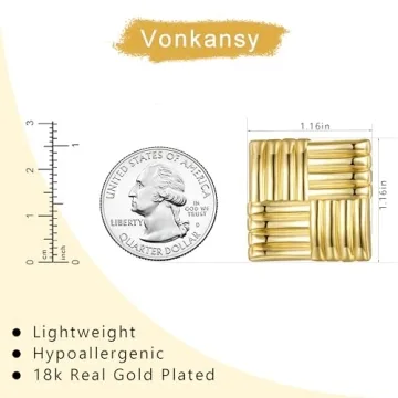 Tvcuney Chunky Gold Earrings for Stylish Confidence