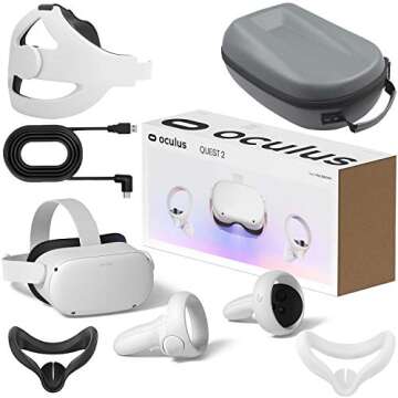 Oculus Quest 2 - Advanced All-in-One Virtual Reality Gaming Headset for Family Holiday - White - 256...