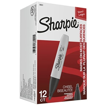 Sharpie Permanent Markers 12 Count with Chisel Tip