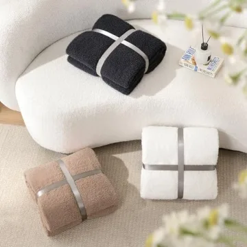 Knit Throw Blanket Super Soft Warm Blanket for Couch Lightweight Fluffy Blanket for Bed Sofa 50x60 Inches Dusty Rose