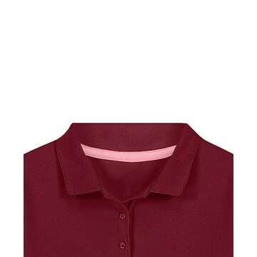 Nautica Girls' Burgundy Pique School Polo Shirt - 2T