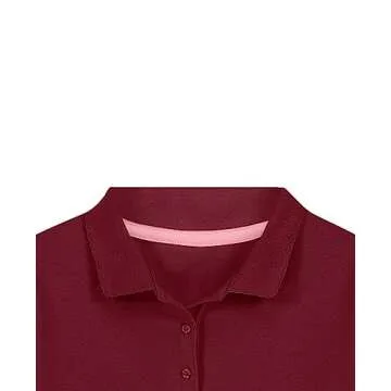 Nautica Girls' Burgundy Pique School Polo Shirt - 2T