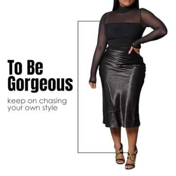 Fierce Fashion The Skirt, Chic High-Waisted Satin Skirt for Women, Women Stylish Maxi Skirt