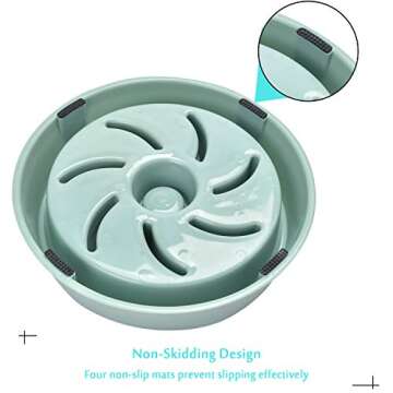 Slow Feeder Bowl, Anti-Choke Pet Bowls, Pets Water Bowl, Healthy Food Fun for Dog/Puppy…