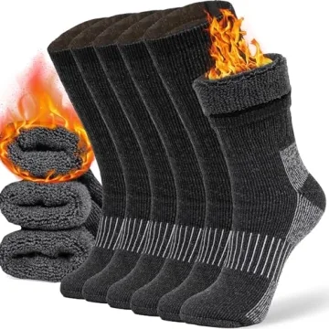 Cozy Merino Wool Socks for Winter - Warm Casual Boot Socks for Men & Women
