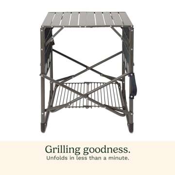 Portable Folding Grill Stand for Easy BBQ Setup