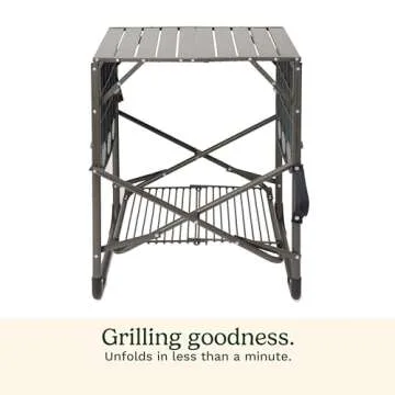 Portable Folding Grill Stand for Easy BBQ Setup
