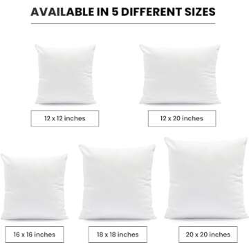 Foamily Cotton Throw Pillow Inserts 26" x 26" for All