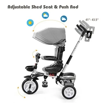 BABY JOY Tricycle 7-in-1 Adjustable & Safe Riding Solution