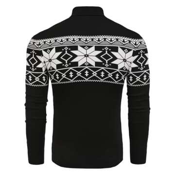 Stylish COOFANDY Men's Slim Fit Turtleneck Sweater