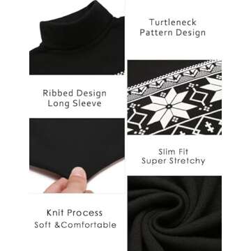 Stylish COOFANDY Men's Slim Fit Turtleneck Sweater