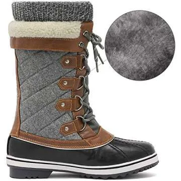 DREAM PAIRS Women's Winter Waterproof Boots Monte_02
