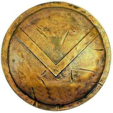 Medieval Round 300 Spartan Shield - Greek King Leonidas 18 Gauge Steel Armor LARP SCA Warrior Cospla...